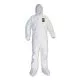 A30 Elastic Back and Cuff Hooded/Boots Coveralls, 4X-Large, White,  21/Carton-KCC46127