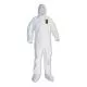 A30 Hood and Boots Splash/Particle Protection Coverall, 6X-Large, White, 21/Carton-KCC27239