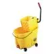 WaveBrake 2.0 Bucket/Wringer Combos, Side-Press with Drain, 8.75 gal, Yellow-RCP2031764
