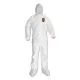 A30 Elastic Back and Cuff Hooded/Boots Coveralls, Large, White, 25/Carton-KCC46123