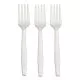 Cpla Cutlery, Fork, White, Unwrapped, 1,000/carton-RPPL1801W