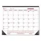 Monthly Desk Pad Calendar, 22 x 17, White/Burgundy Sheets, Black Binding, Black Corners, 12-Month (Jan to Dec): 2024-REDC1731