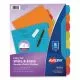 Big Tab Write and Erase Durable Plastic Dividers, 8-Tab, 11 x 8.5, Assorted, 1 Set-AVE16130