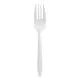 Mediumweight Polypropylene Cutlery, Fork, White, 1,000/carton-BSQ1012000