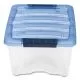 Stack And Pull Latching Flat Lid Storage Box, 3.23 Gal, 10.9