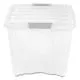 STACK AND PULL LATCHING FLAT LID STORAGE BOX, 13.5 GAL, 22