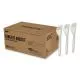 Mediumweight Plastic Cutlery, Fork, White, 300/pack-PRK24390987
