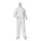 A35 Liquid And Particle Protection Coveralls, Zipper Front, Hood/boots, Elastic Wrists/ankles, White, 3x-Large, 25/carton-KCC38952