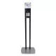 Es8 Hand Sanitizer Floor Stand With Dispenser, 1,200 Ml, 13.5 X 5 X 28.5, Graphite/silver-GOJ7218DS