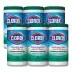 Disinfecting Wipes, 1-Ply, 7 x 8, Fresh Scent, White, 75/Canister, 6 Canisters/Carton-CLO01656