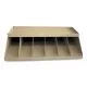 Coin Wrapper And Bill Strap Single-Tier Rack, 6 Compartments, 10 X 8.5 X 3, Steel, Pebble Beige-CNK500014