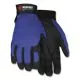 Clarino Synthetic Leather Palm Mechanics Gloves, Blue/black, X-Large-CRW900XL