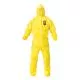 A70 Chemical Spray Protection Coveralls, Hooded, Storm Flap, Medium, Yellow, 12/Carton-KCC09812