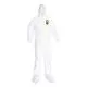 A20 Breathable Particle Protection Coveralls, Elastic Back, Hood And Boots, Large, White, 24/carton-KCC49123