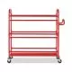 Tote Picking Cart, Metal, 3 Shelves, 450 lb Capacity, 57