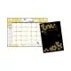 Recycled Honeycomb Monthly Planner, Honeycomb Artwork, 11 x 7, Black/Gold Cover, 12-Month (Jan to Dec): 2024-HOD26602