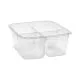 EarthChoice Square Recycled Bowl,4-Compartment, 32 oz, 6.13 x 6.13 x 2.61, Clear, Plastic, 360/Carton-PCTY6S324C