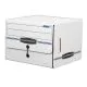 Side-Tab Storage Boxes, Letter Files, White/blue, 12/carton-FEL00061