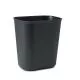 Fiberglass Wastebasket, 3.5 gal, Fiberglass, Black-RCP254100BK
