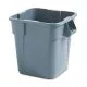 square brute container, 28 gal, polyethylene, gray-RCP352600GY