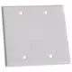 Weatherproof Box Cover with Gaskets, Steel, Blank, 2-Gang, Grey-TP7296