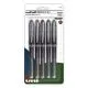 VISION ELITE BLX Series Hybrid Gel Pen, Stick, Fine 0.5 mm, Assorted Ink and Barrel Colors, 5/Pack-UBC1832410