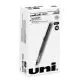 VISION Roller Ball Pen, Stick, Bold 1 mm, Black Ink, Gray/Black/Clear Barrel, Dozen-UBC70128