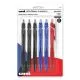 Jetstream Elements Hybrid Gel Pen, Retractable, Medium 1 mm, Assorted Ink and Barrel Colors, 6/Pack-UBC70149