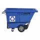 Rotomolded Recycling Tilt Truck, 1 cu yd, 1,250 lb Capacity, Plastic/Steel Frame, Blue-RCP2089826