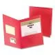Extra-Large Twin Pocket Portfolio, 100-Sheet Capacity, 12 X 9, Red, 25/box-OXF5012658