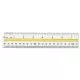 Acrylic Data Highlight Reading Ruler With Tinted Guide, 15