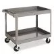 Two-Shelf Metal Cart, Metal, 2 Shelves, 500 lb Capacity, 24