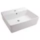 Drop-in Bathroom Sink with Overflow in White-A0552001020