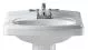 24-3/8 x 19-1/2 in. Rectangular Pedestal Bathroom Sink in White-A0555108020