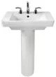 24 x 19 in. Rectangular Pedestal Bathroom Sink in White-A0641004020