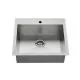 25 x 22 in. 1 HoleStainless Steel Single Bowl Drop-in/Undermount Kitchen Sink - Drain Included-A18SB9252211075