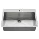 33 x 22 in. 1 Hole Stainless Steel Single Bowl Drop-in/Undermount Kitchen Sink with SoundSecure+ Rubber Sound Pads - Drain Included-A18SB9332211075
