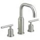 Two Handle Widespread Bathroom Sink Faucet in Brushed Nickel-A2064831295