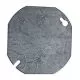 4 in. Round and Octagon Box Cover, Steel, Flat, Blank-54C1