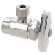 1/2 x 3/8 in. Nom Sweat x OD Compression Knurled Handle Straight Supply Stop Valve in Chrome-BR14XC