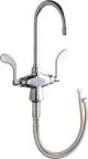Two Handle Wristblade Deck Mount Service Faucet in Polished Chrome-C50317XKABCP