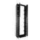 Global Vertical Cabling Section, Double-Sided, Narrow, 7 ft. H x 3.65 W x 13.52 in. D, Black-14830703