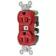 Hubbell-Pro™ Straight Blade Duplex Receptacle With Finder Groove Face, Heavy Duty, 20A, 125V, 2P3W, Red-5362R