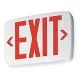 QUANTUM® LED Emergency Exit, Quick Mount®, Thermoplastic, Single Face, White Housing, Red Letters-LQMSW3R120277ELNM6