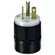 Black & White® Straight Blade Plug, Industrial Grade, 20A 250V, 2P3W-5466C