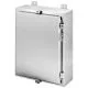 Type 4X Enclosure, Type 316L Stainless Steel, Continuous Hinge Cover with Clamps, 20 H x 16 W x 8 in. D-A20H1608SS6LP