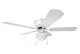 42 in. 5-Blade Hugger Mount Ceiling Fan with LED Light Kit in White-FF425WH