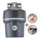 3/4 hp Continuous Feed Garbage Disposal with SoundSeal Technology - Includes Power Cord and SinkTop Switch-IESSENTIALXTR