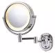 8 x 14 in. Halogen Lighted Wall Mount Double Arm 5X Magnifying Mirror in Polished Chrome-JHL65C