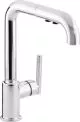 Single Handle Pull Out Kitchen Faucet in Polished Chrome-K7505-CP